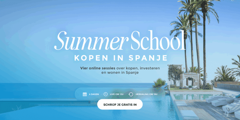 Summer School Kopen in Spanje 2026 Vier dagen die je duizenden euro's en heel wat twijfels kunnen besparen Een woning kopen in Spanje begint niet met huizen bekijken.