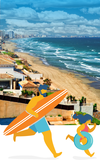Huizen aan de kust iaan de Costa del Sol